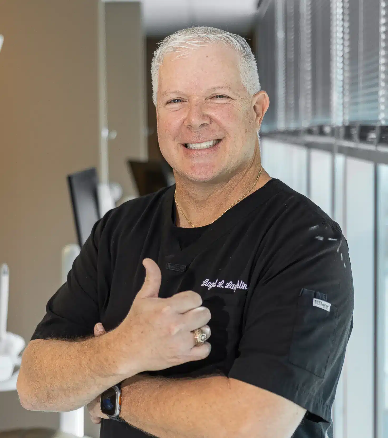 Portrait of Dr. Lloyd Laughlin, dentist at Laughlin Dental